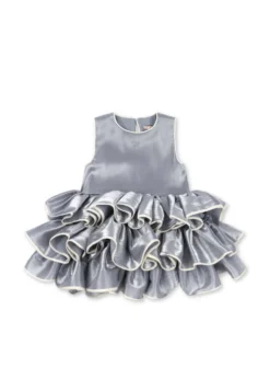 FIA FRILL DRESS - sleet