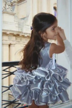 FIA FRILL DRESS - sleet