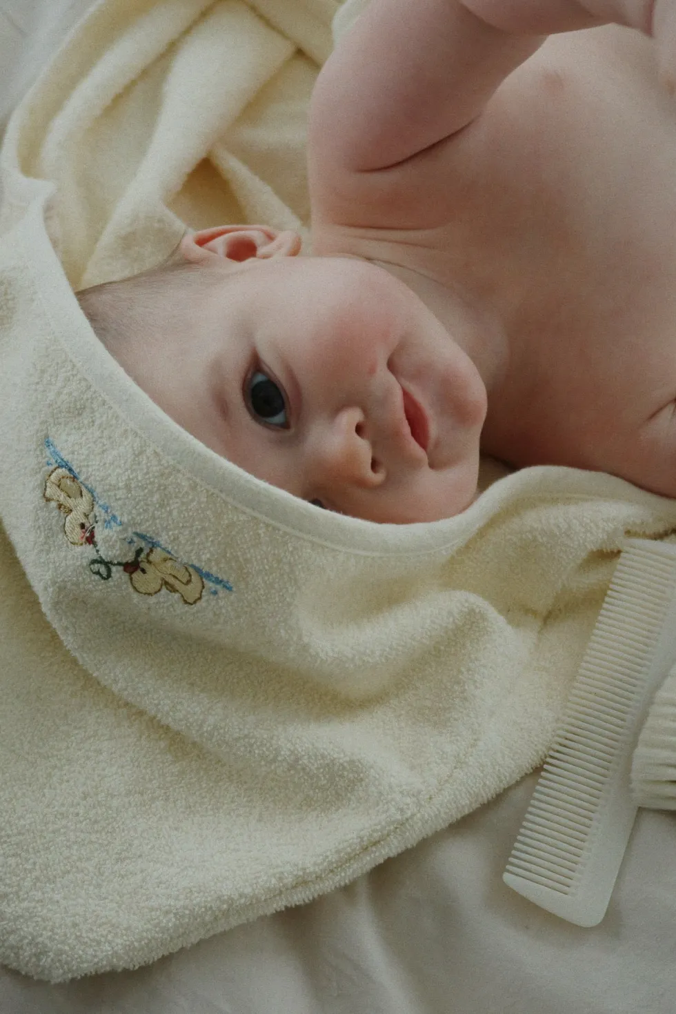 Figo babyhåndklæde - antique white