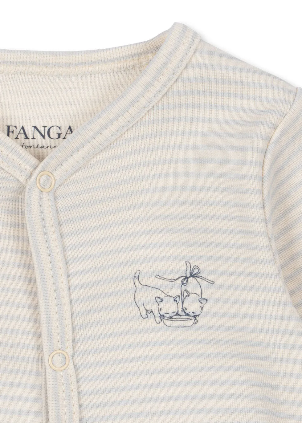 Fio heldragt - tea stripe gray dawn