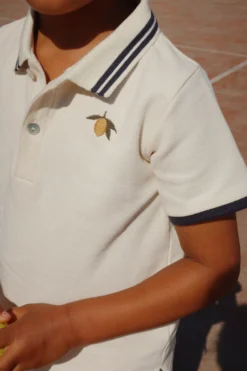 FLORIAN POLO SHIRT GOTS - antique white