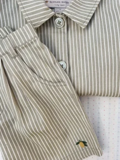 frankie shorts - tea stripe