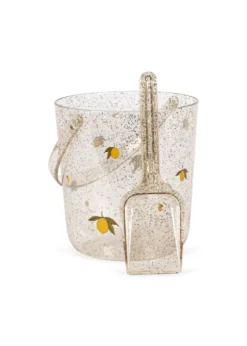 GLITTER BUCKET AND SHOVEL PRINT - lemon