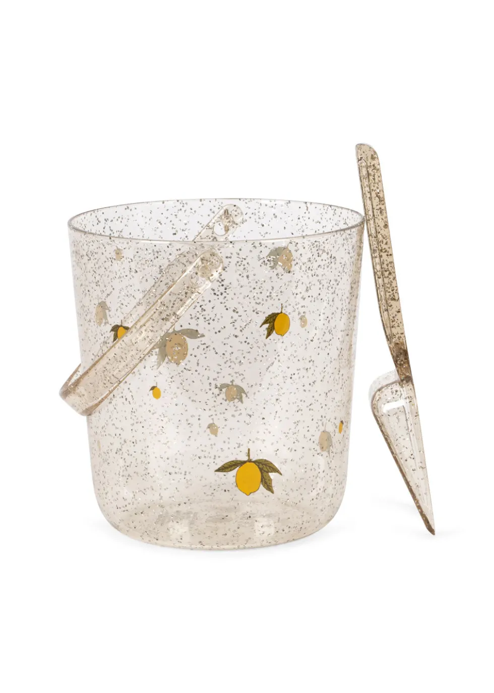 GLITTER BUCKET AND SHOVEL PRINT - lemon