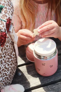 GLITTER THERMO FOOD JAR - cherry glitter