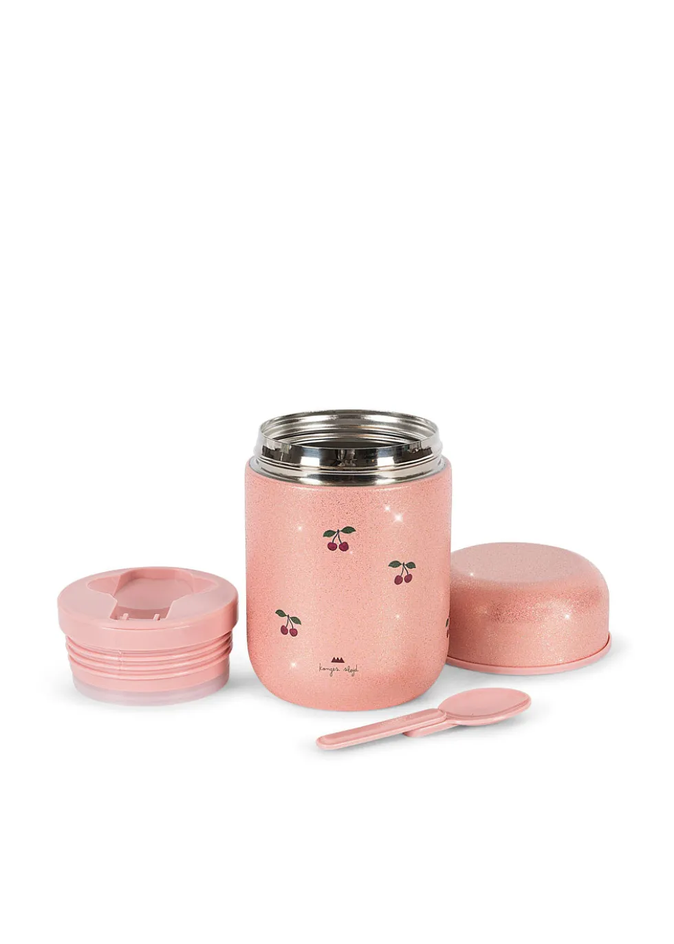 GLITTER THERMO FOOD JAR - cherry glitter