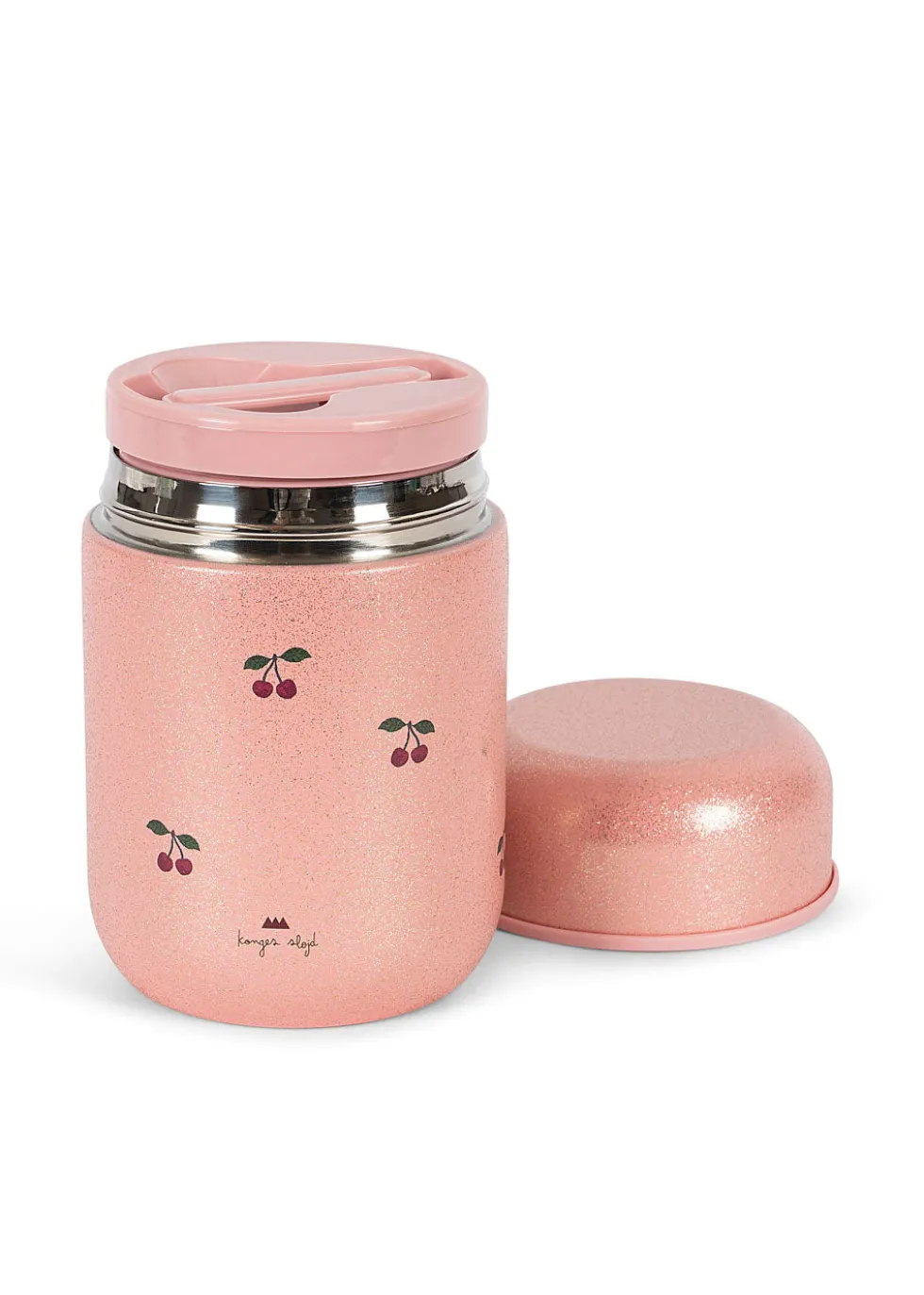 GLITTER THERMO FOOD JAR - cherry glitter