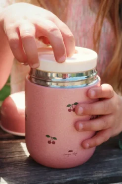 GLITTER THERMO FOOD JAR - cherry glitter