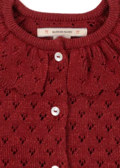 Holiday Cardigan - red dahlia