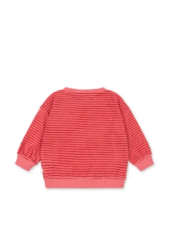 ITTY SWEATSHIRT - cardinal rose stripe
