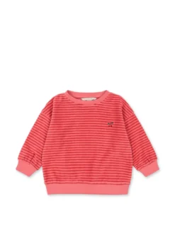 ITTY SWEATSHIRT - cardinal rose stripe