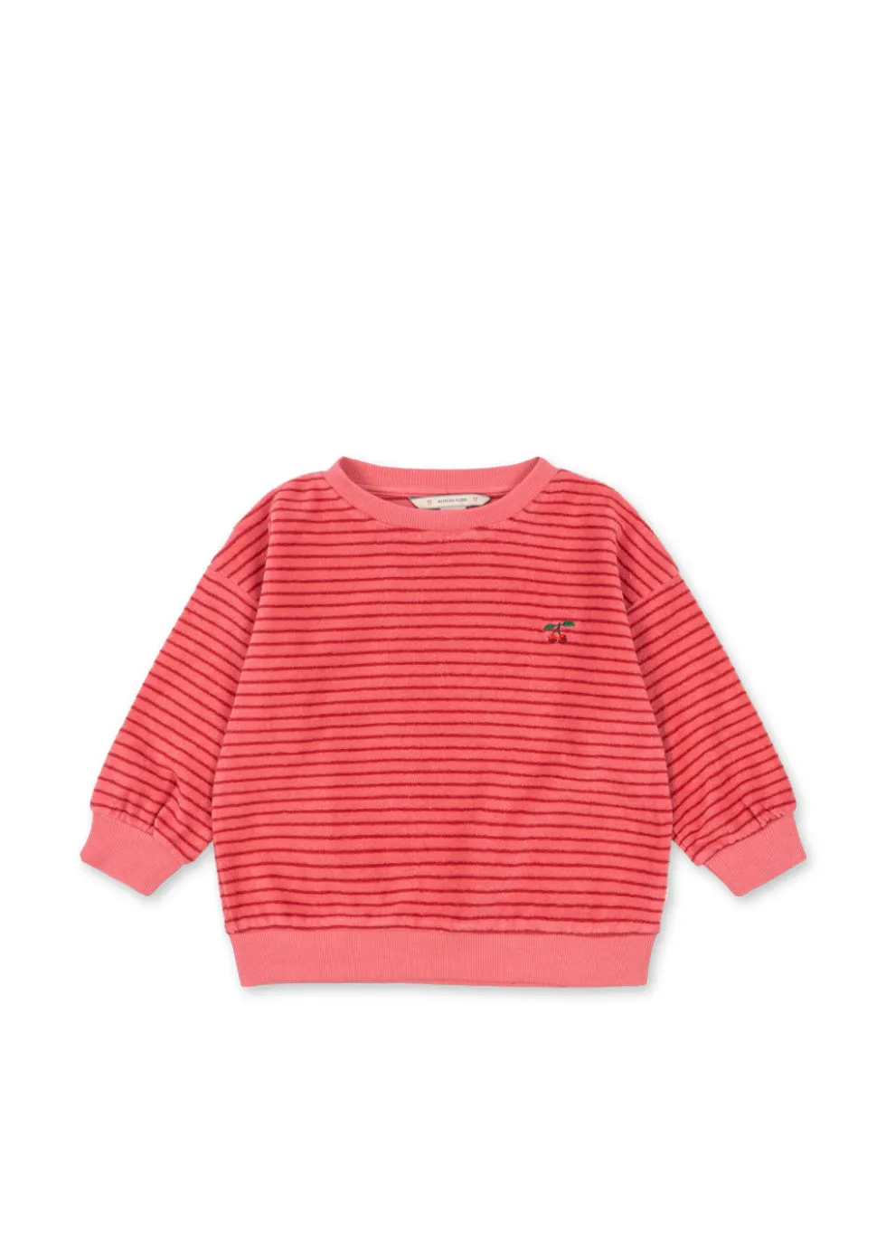 ITTY SWEATSHIRT - cardinal rose stripe