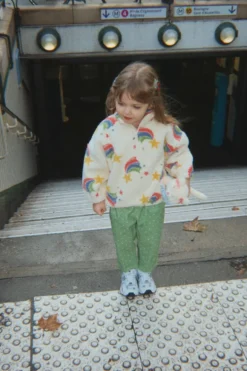 JODY TEDDY HALF ZIP - rainbow star