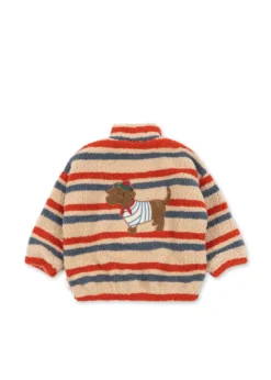 Jody Teddyjakke - tangerine stripe