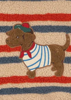 Jody Teddyjakke - tangerine stripe
