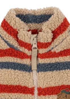 Jody Teddyvest - tangerine stripe