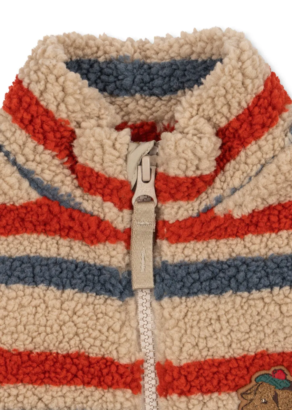 Jody Teddyvest - tangerine stripe