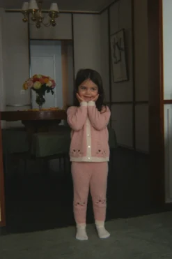 Kitty Cardigan - silver pink