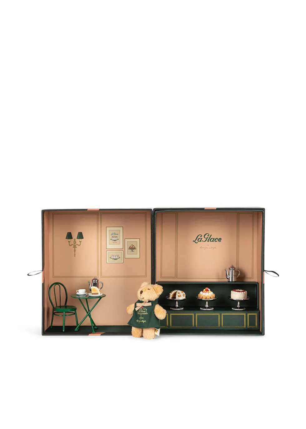 La Glace x ks miniature teddy boutique - green check