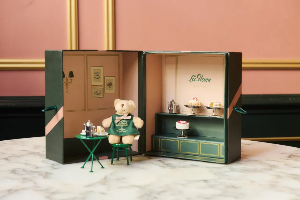 La Glace x ks miniature teddy boutique - green check