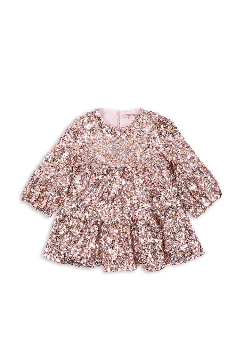 Lila Pailletkjole - grey/rosa