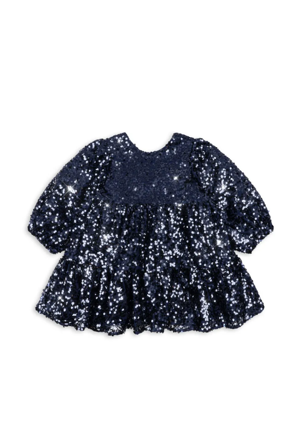 LILA SEQUINS BOW DRESS - total eclipse