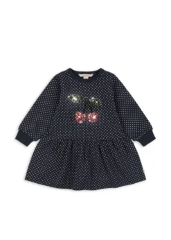 LOU DOT SEQUIN SWEAT DRESS - dot tout petite