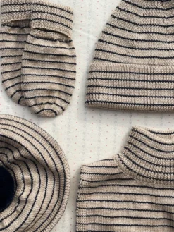 Louli beret - stripe bluie