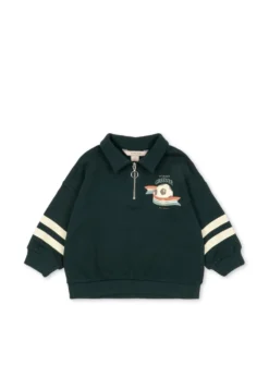 LOUPY ZIP POLO - pine grove