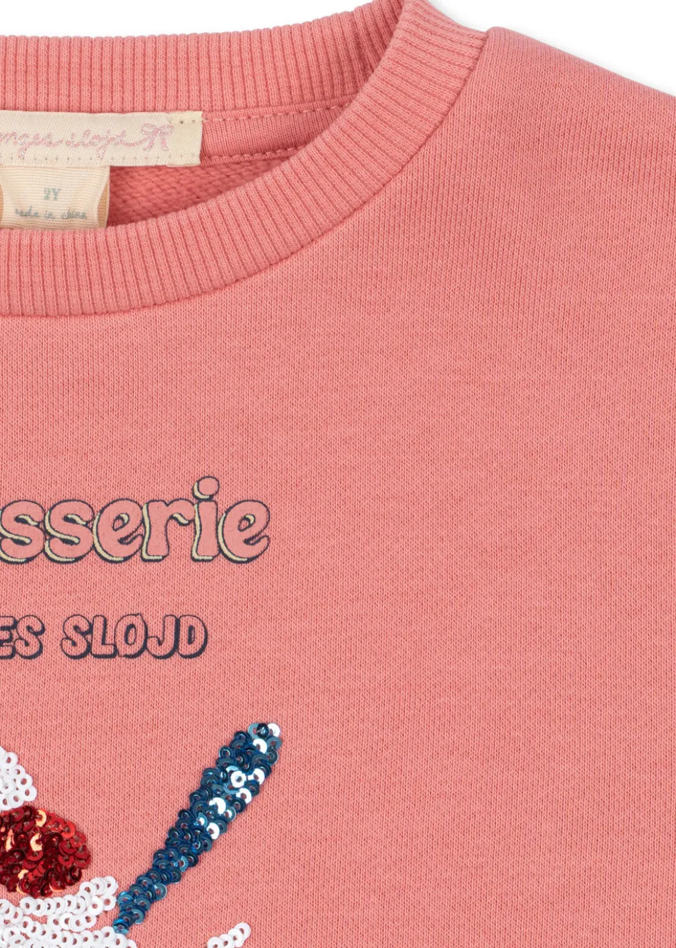 LOU SEQUIN SWEAT SHIRT - peach blossom