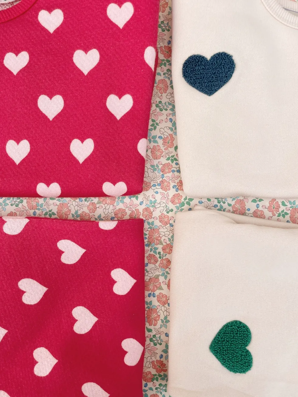 lou sweatshirt - multi heart