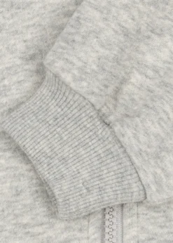 LOU ZIP HÆTTETRØJE - grey melange