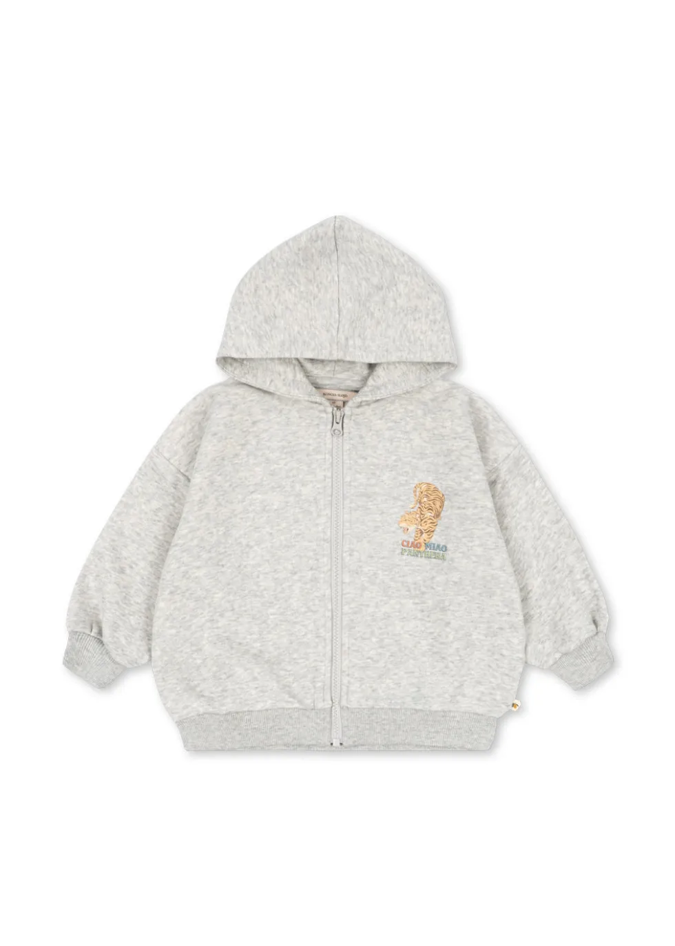 LOU ZIP HÆTTETRØJE - grey melange