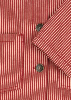 Luc overshirt - milk rouge stripe