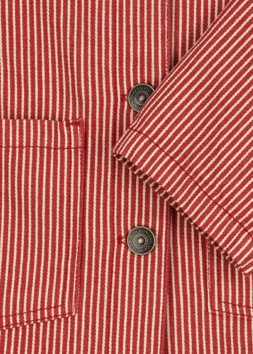 Luc overshirt - milk rouge stripe