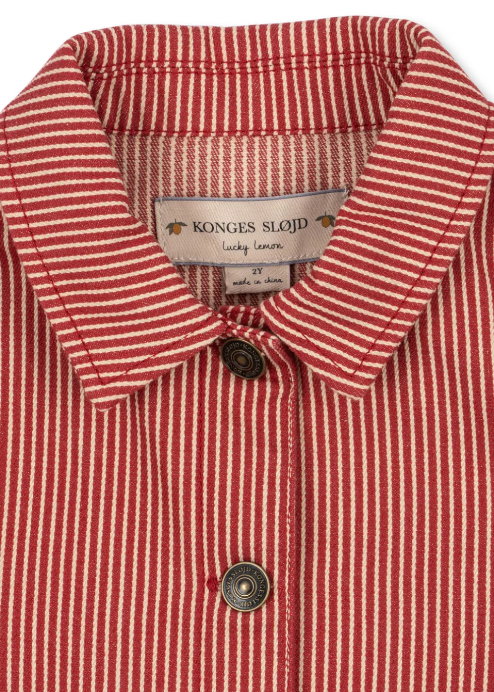 Luc overshirt - milk rouge stripe