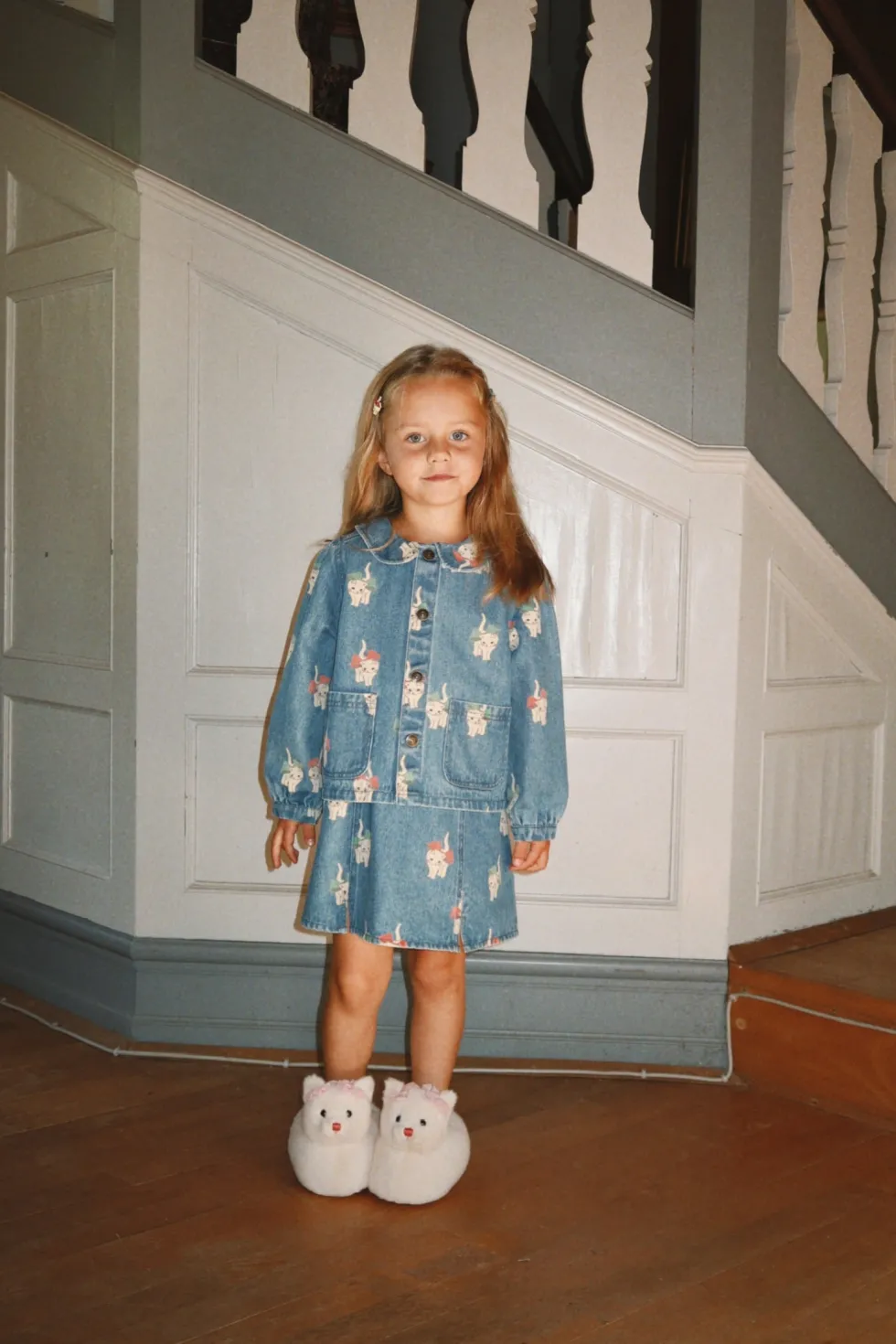 Magot Jakke - bow kitty denim