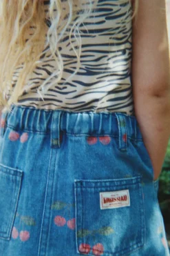 MAGOT PRINTET NEDERDEL - ma grande cerise denim