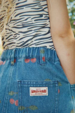 MAGOT PRINTET NEDERDEL - ma grande cerise denim