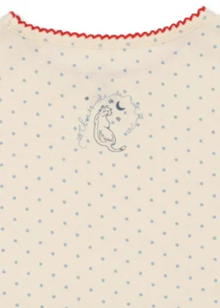 Mimmi Bluse - blue kitty dot