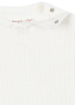 MINNIE KORTÆRMET BODY - optic white