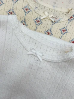 MINNIE KORTÆRMET BODY - optic white