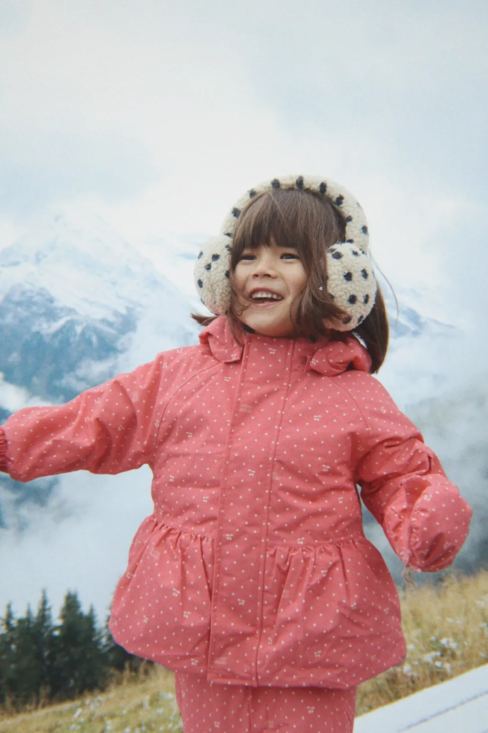 MISMOU FRILL JACKET - cherry berry dot