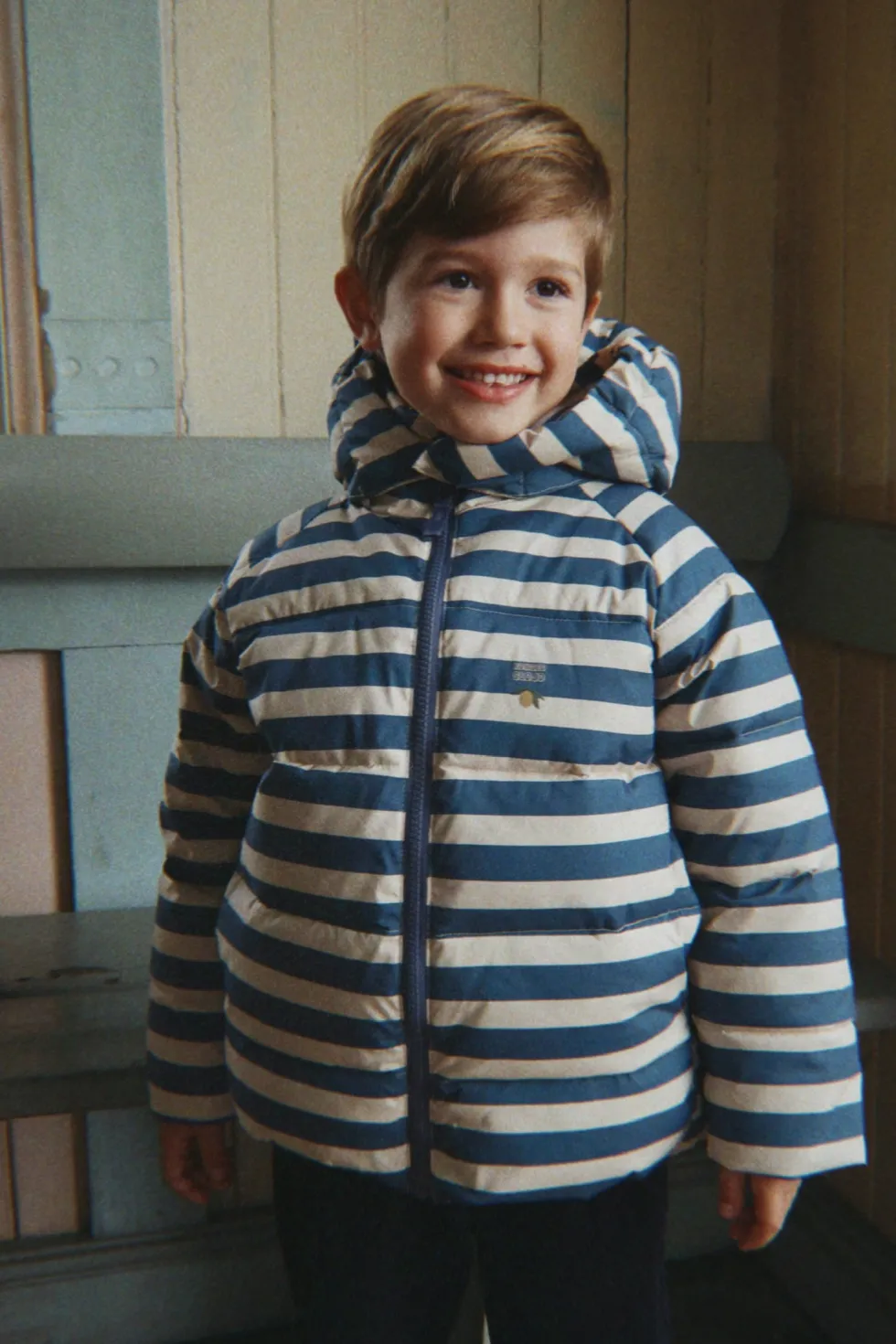 NUKA JACKET - bleu noir stripe