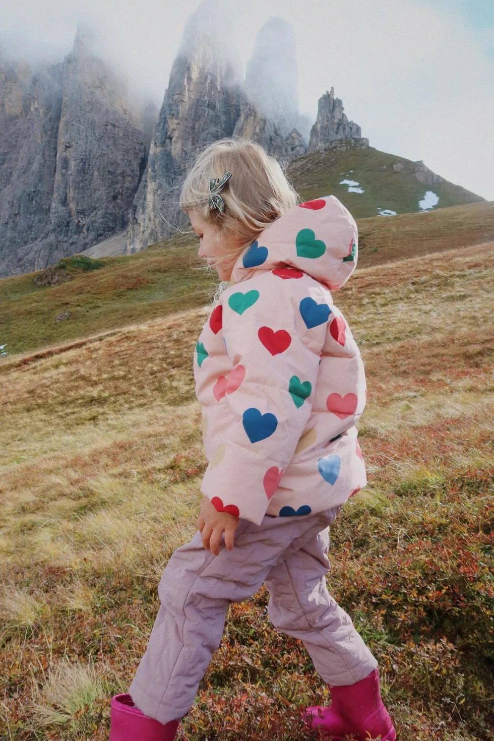 Nuka vinterjakke - coeur rose coloré