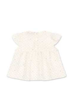 PACEY KORTÆRMET BLUSE - cherry dot