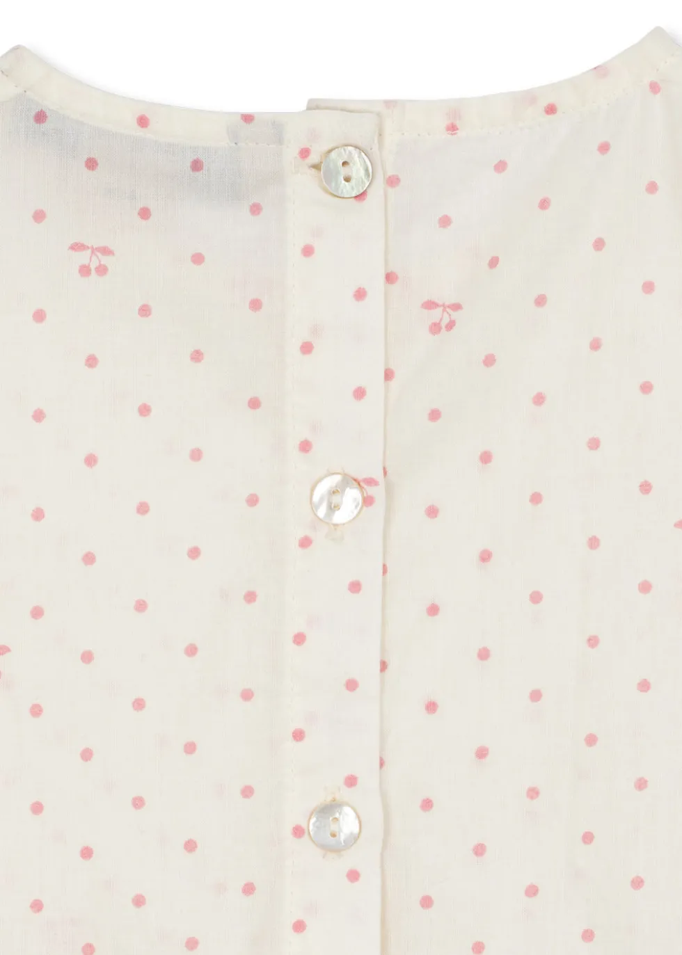 PACEY KORTÆRMET KJOLE - cherry dot