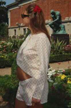PACEY MOMMY SHORTS - carta fiori