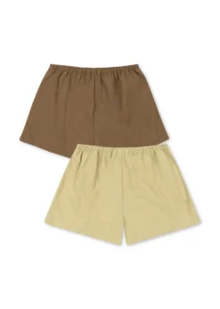 2 PACK ACTY MOMMY SHORTS - pale olive green/ermine