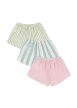 3 PACK ASLI SHORTS - basil/orchid/bleu stripe